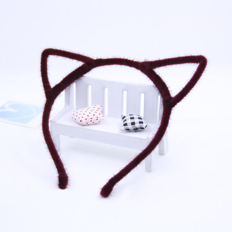 Fluffy cat ears headband