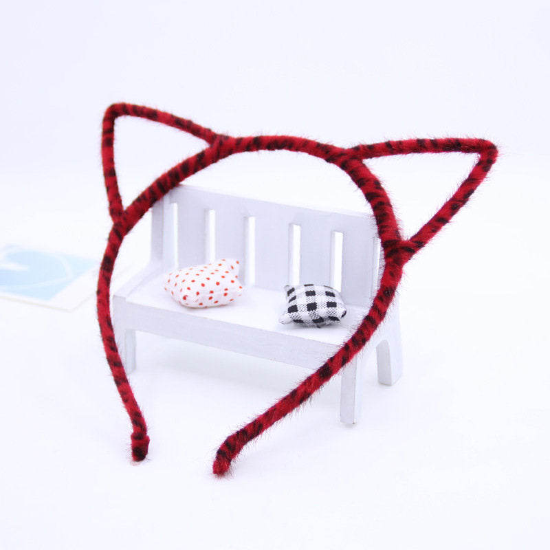Fluffy cat ears headband