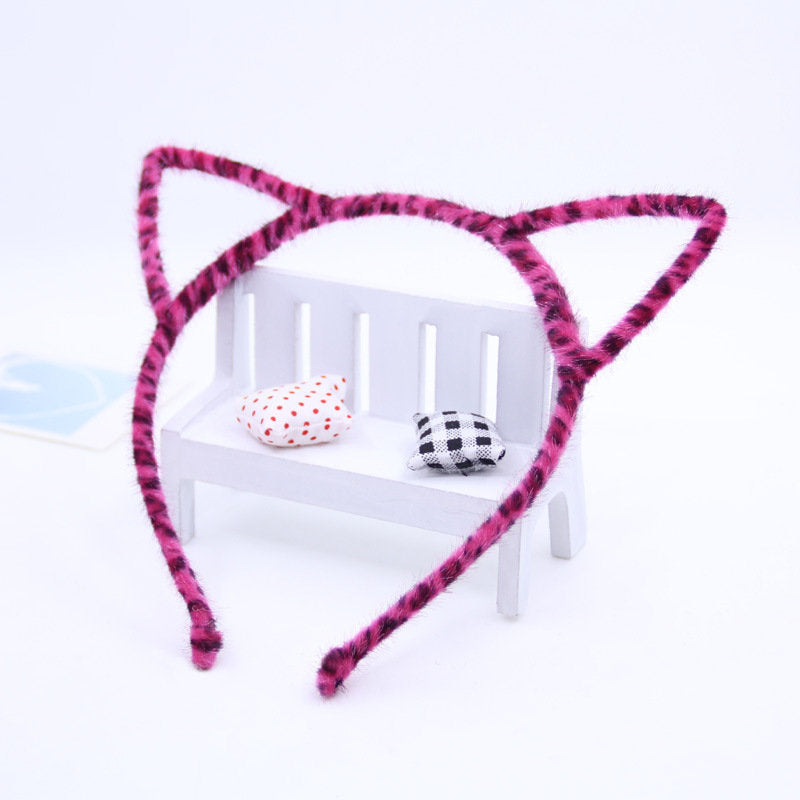 Fluffy cat ears headband