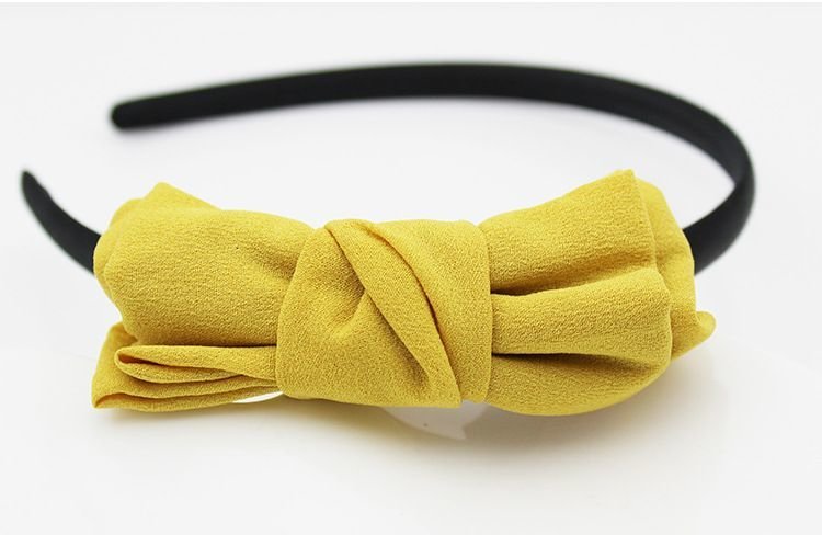 Yellow chiffon bow headband