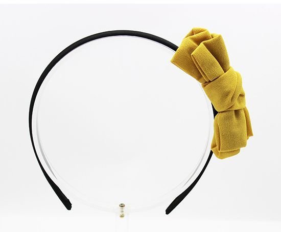 Yellow chiffon bow headband