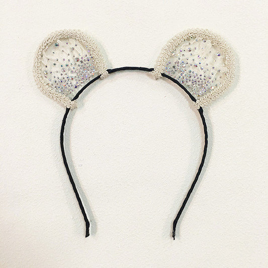 Sparkling lace ears headband