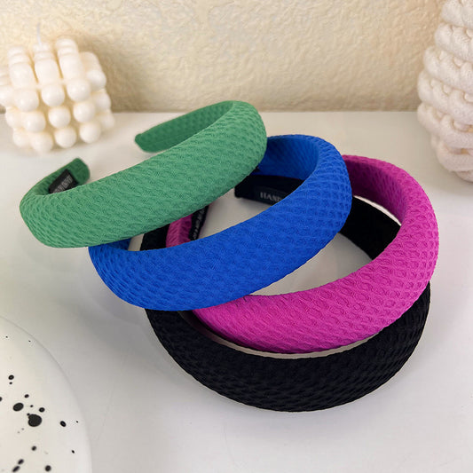 3cm wide squares patterned plain padded headband