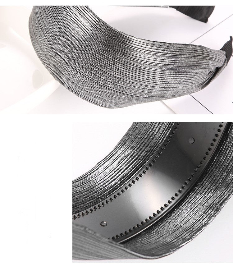 Bright metallic coloured wide headband
