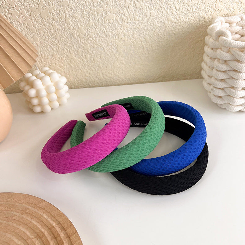 3cm wide squares patterned plain padded headband