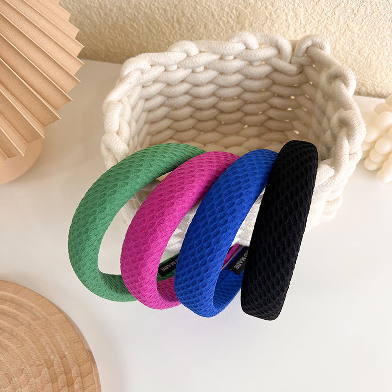 3cm wide squares patterned plain padded headband