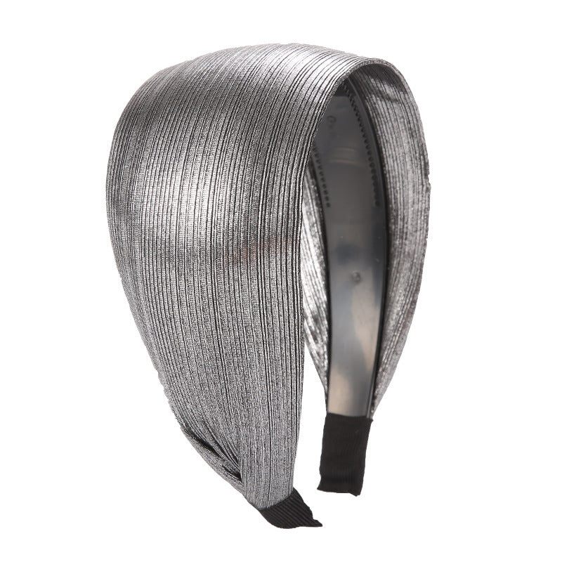 Bright metallic coloured wide headband