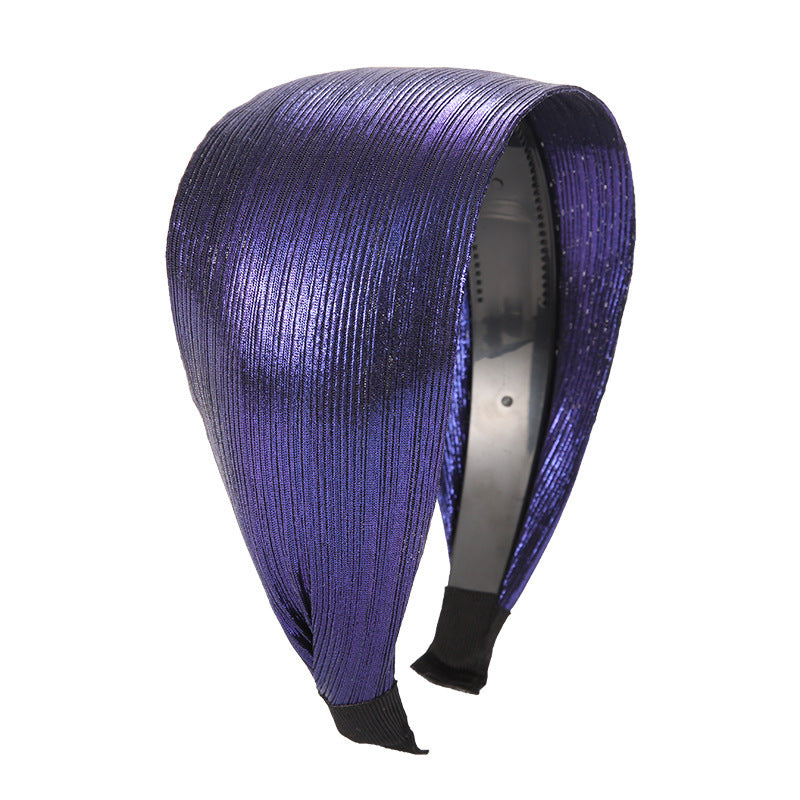 Bright metallic coloured wide headband