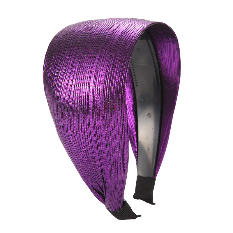 Bright metallic coloured wide headband