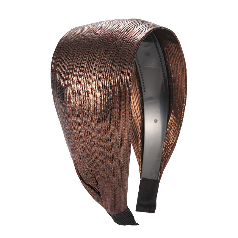 Bright metallic coloured wide headband