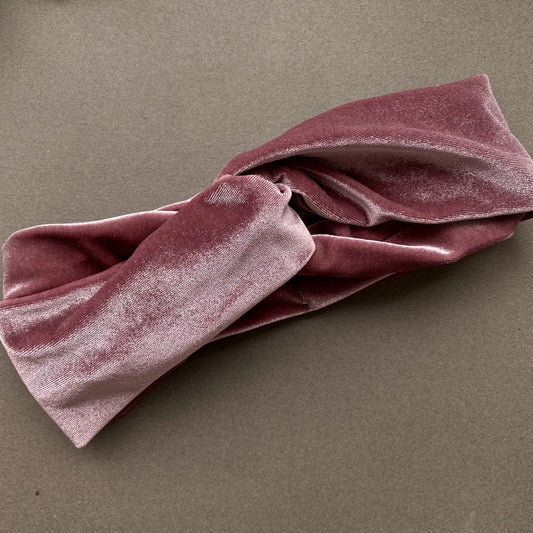 Twist front thick velvet headband
