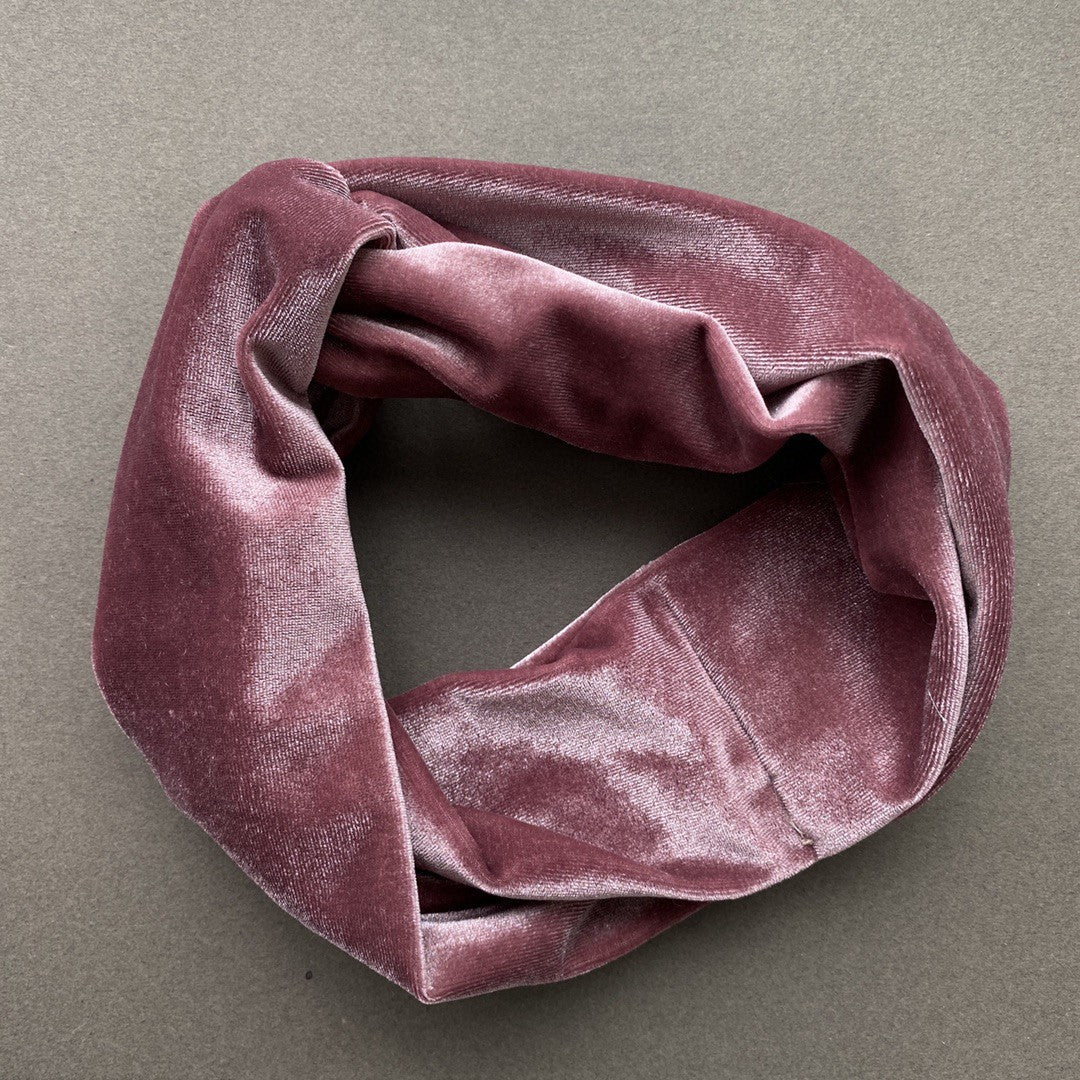 Twist front thick velvet headband