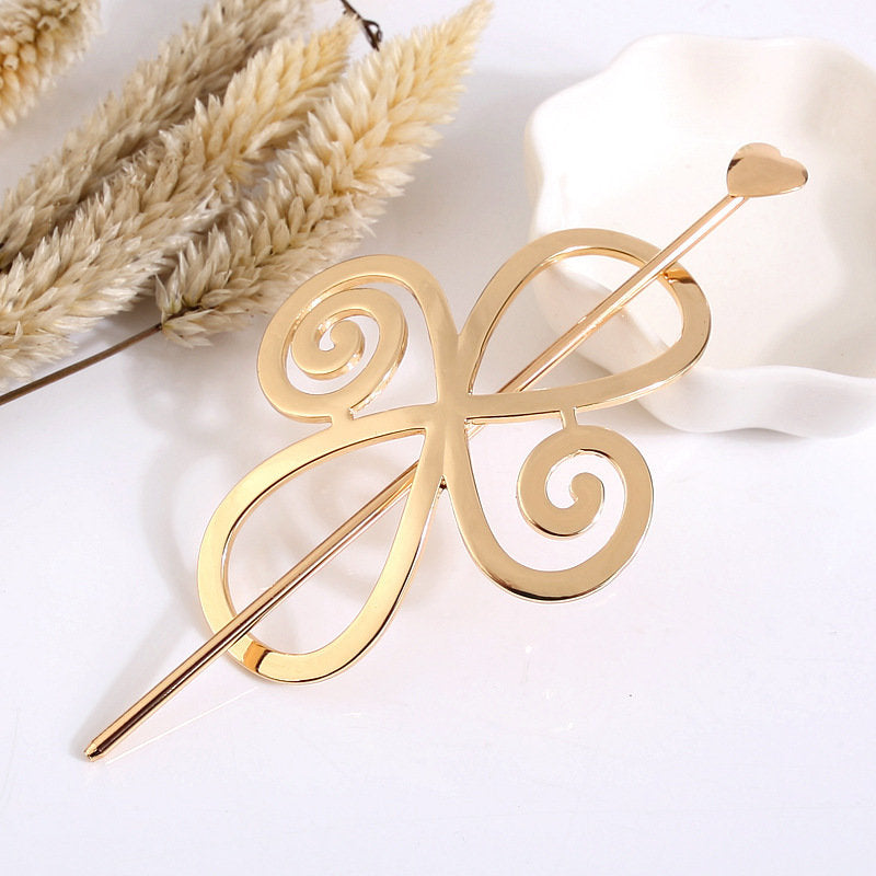 Metal floral hair stick
