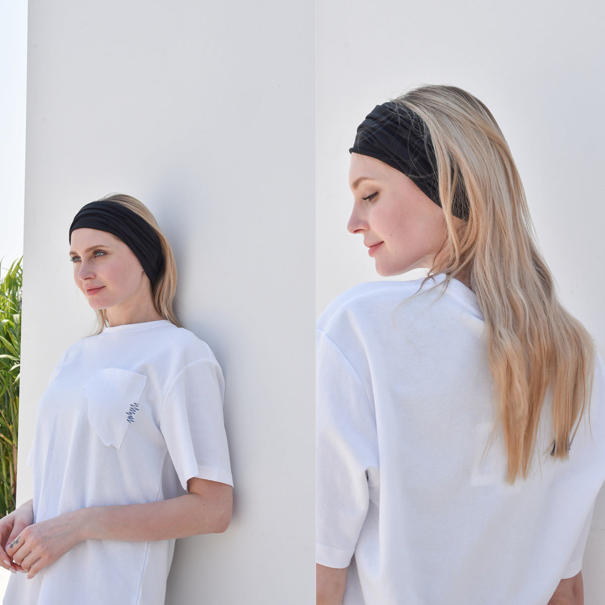 20 pieces bulk solid colour multi-purpose seamless head wrap
