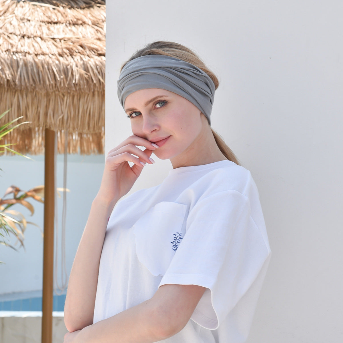 20 pieces bulk solid colour multi-purpose seamless head wrap