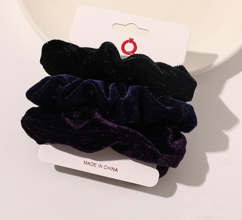 3-pack velvet scrunchies