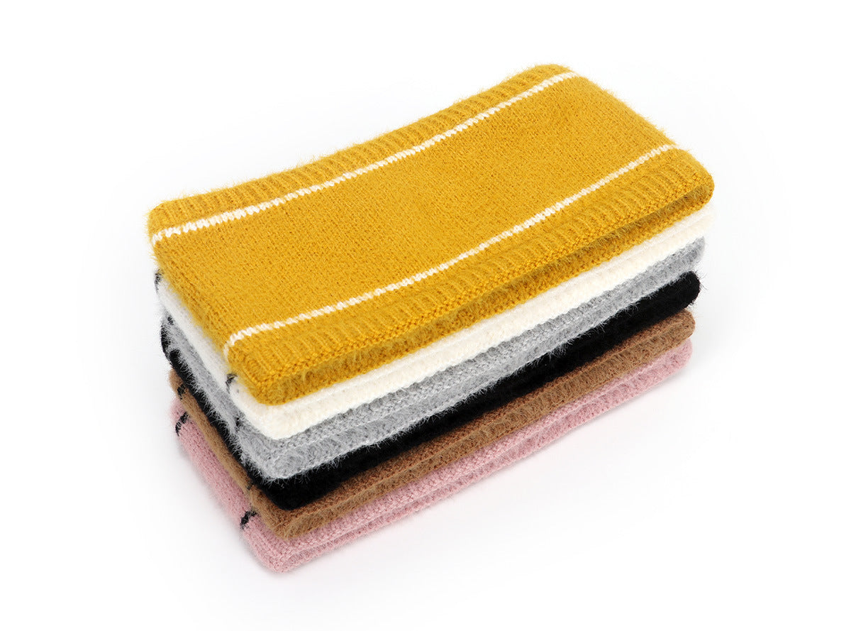 Fleece lined super soft knitted loop headband
