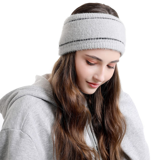 Fleece lined super soft knitted loop headband