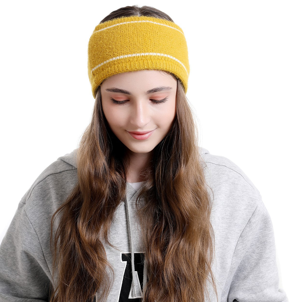 Fleece lined super soft knitted loop headband