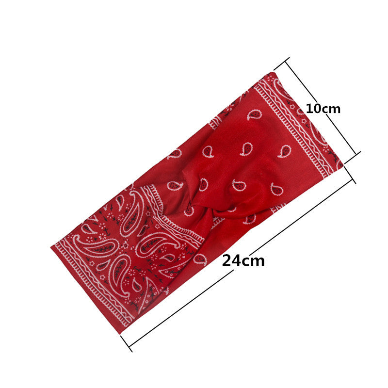 Twist front paisley print thin headband