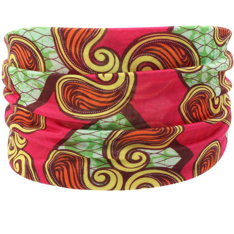 Print knotted bandanna headband in bright colours