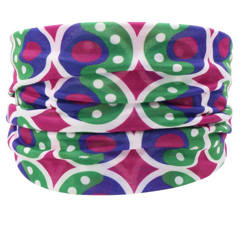 Print knotted bandanna headband in bright colours