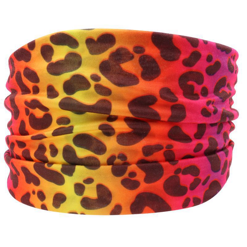 Print knotted bandanna headband in bright colours