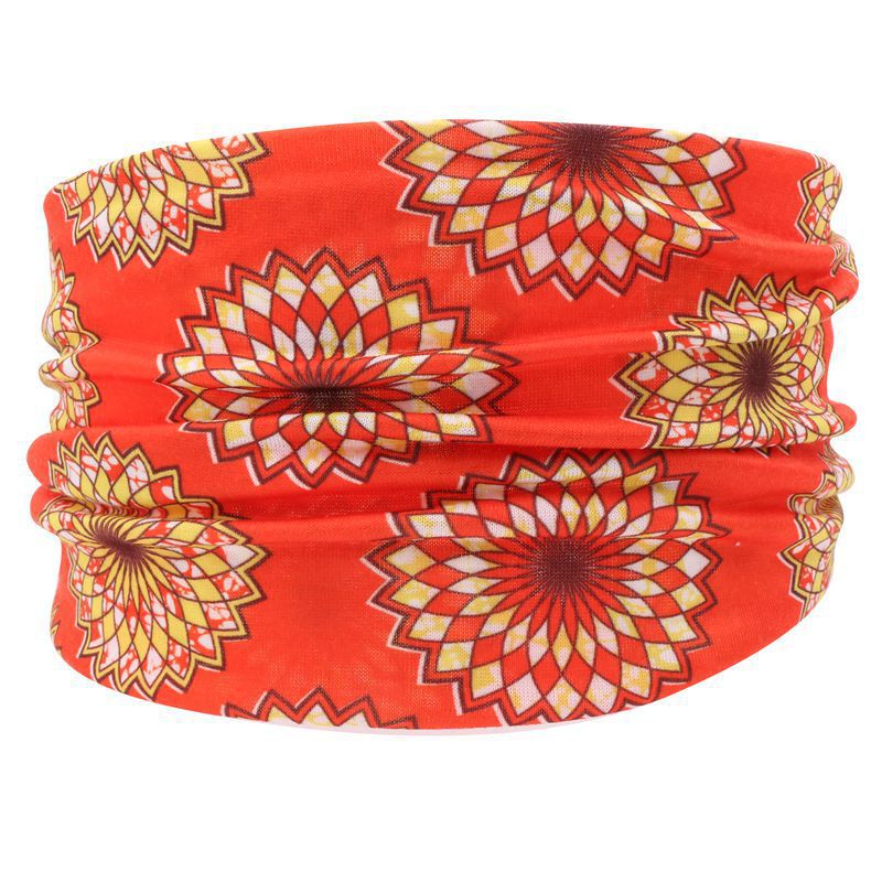 Print knotted bandanna headband in bright colours