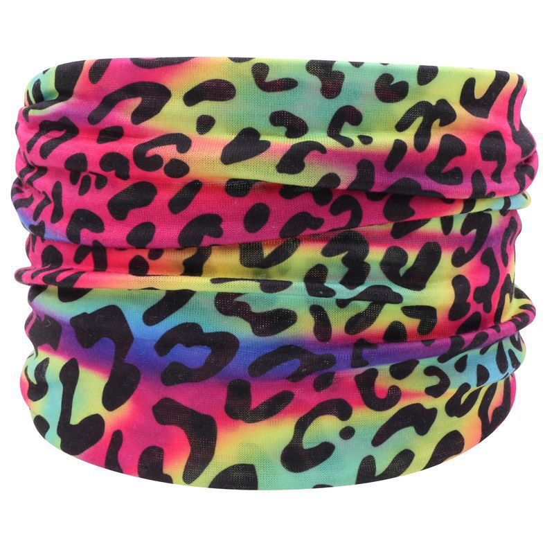 Print knotted bandanna headband in bright colours