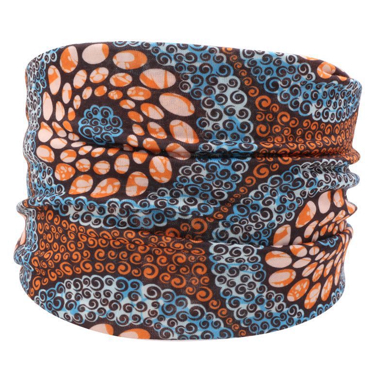 Print knotted bandanna headband in bright colours
