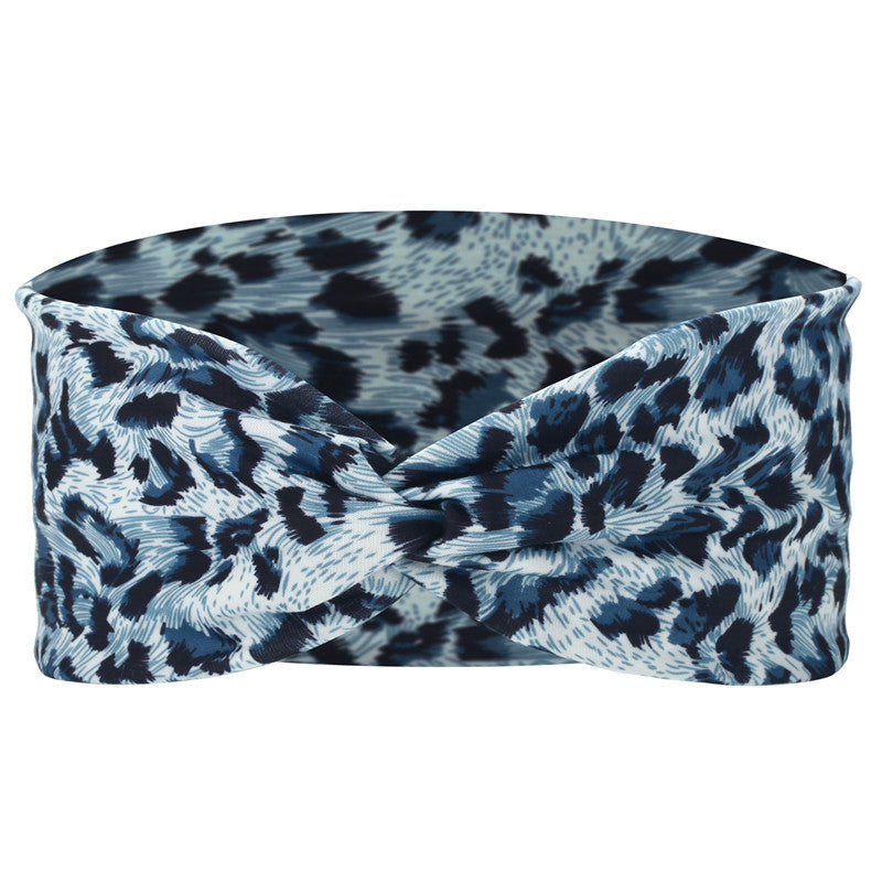 Twist front leopard print thin headband