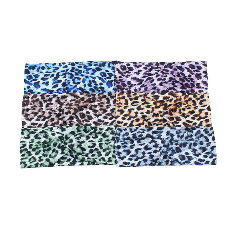 Twist front leopard print thin headband