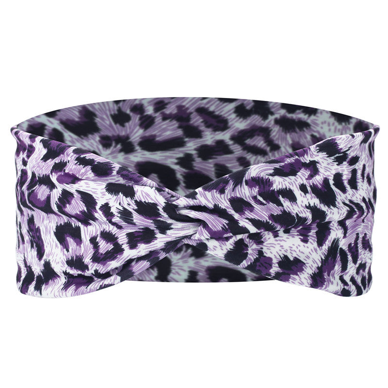 Twist front leopard print thin headband