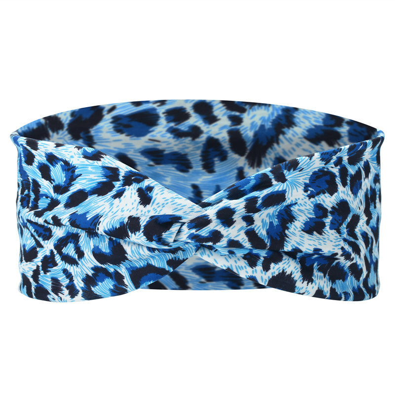 Twist front leopard print thin headband