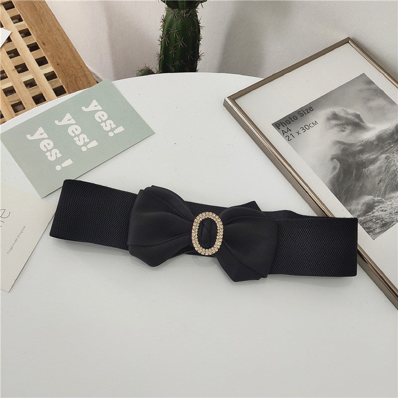 Luxury bow elastic belt