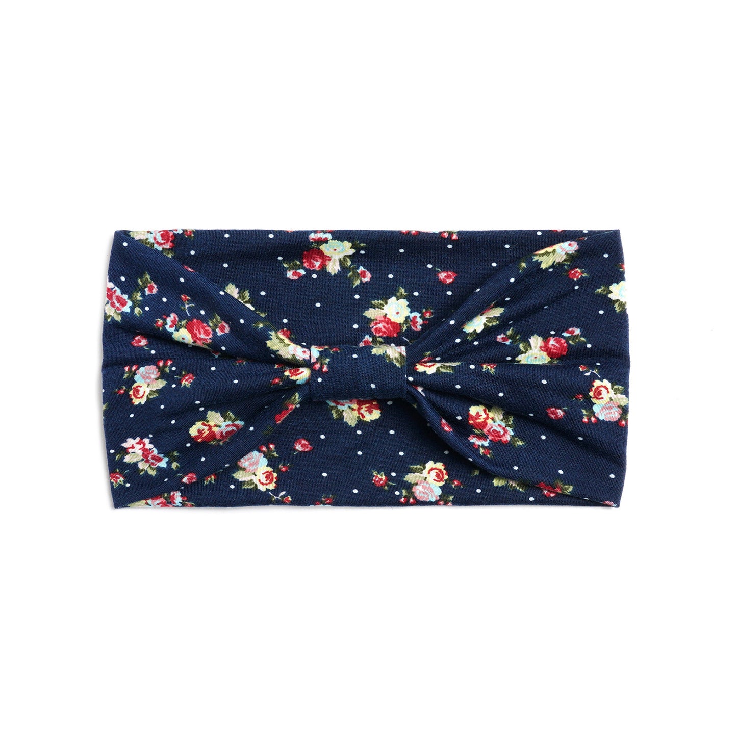 Small flowers printed 2-way knotted bandanna hair band