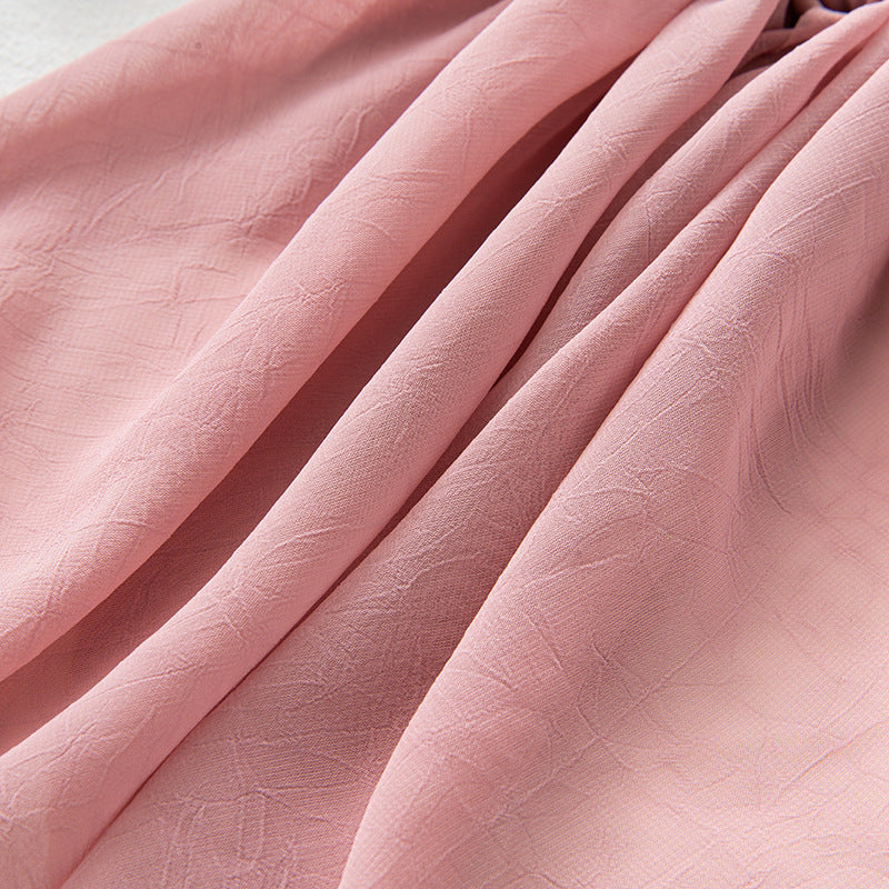 Chiffon plain scrunchies with long tail