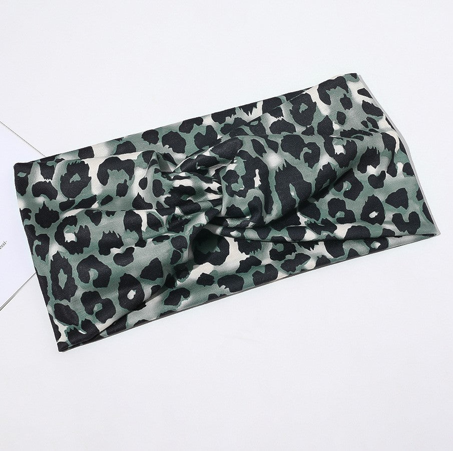 2-way stretch headband in leopard prints