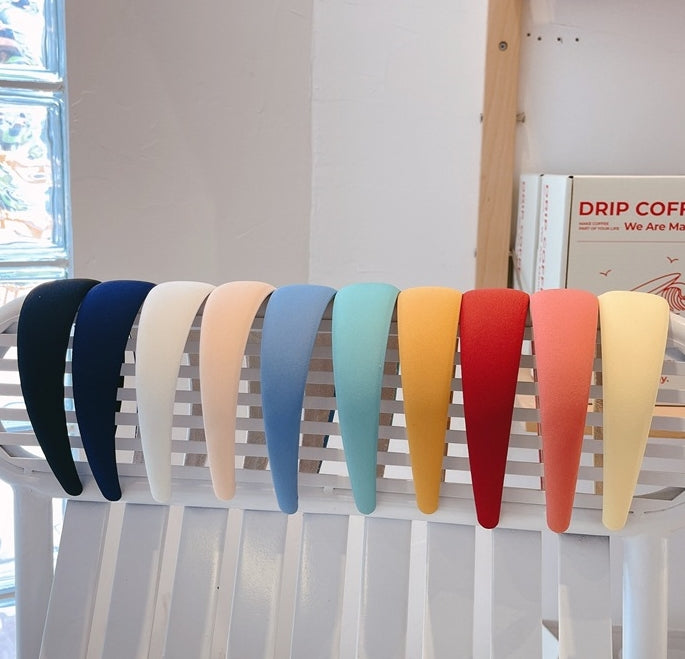 4cm solid chiffon thinly padded headband