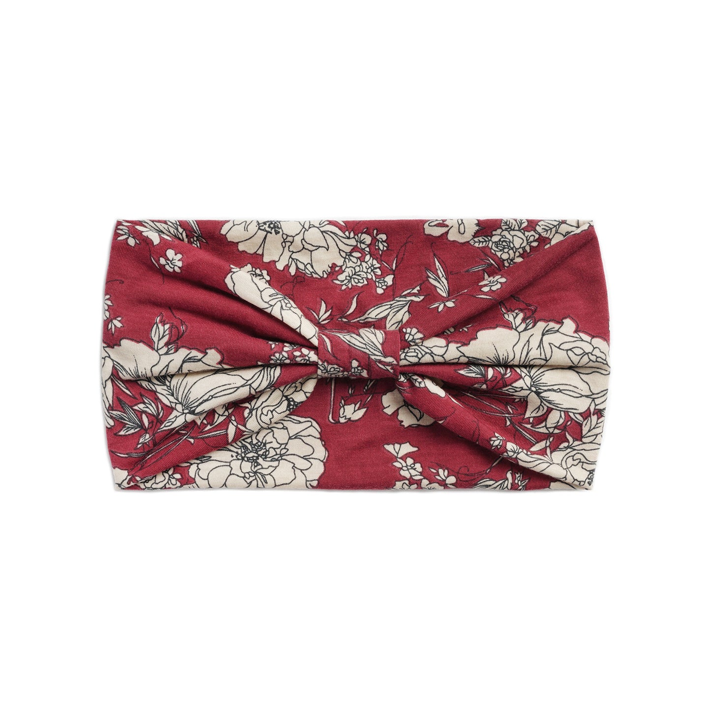 Peony printed 2-way knotted bandanna hair band