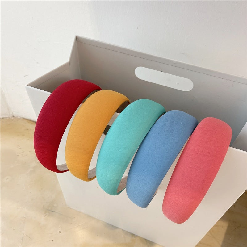4cm solid chiffon thinly padded headband