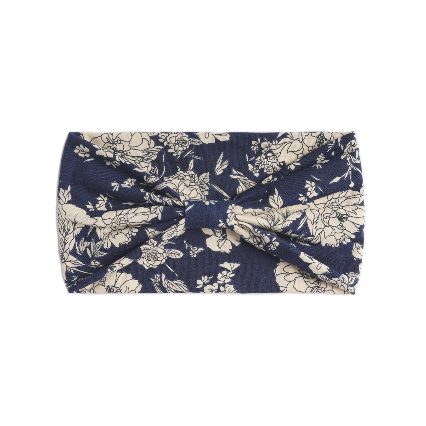 Peony printed 2-way knotted bandanna hair band