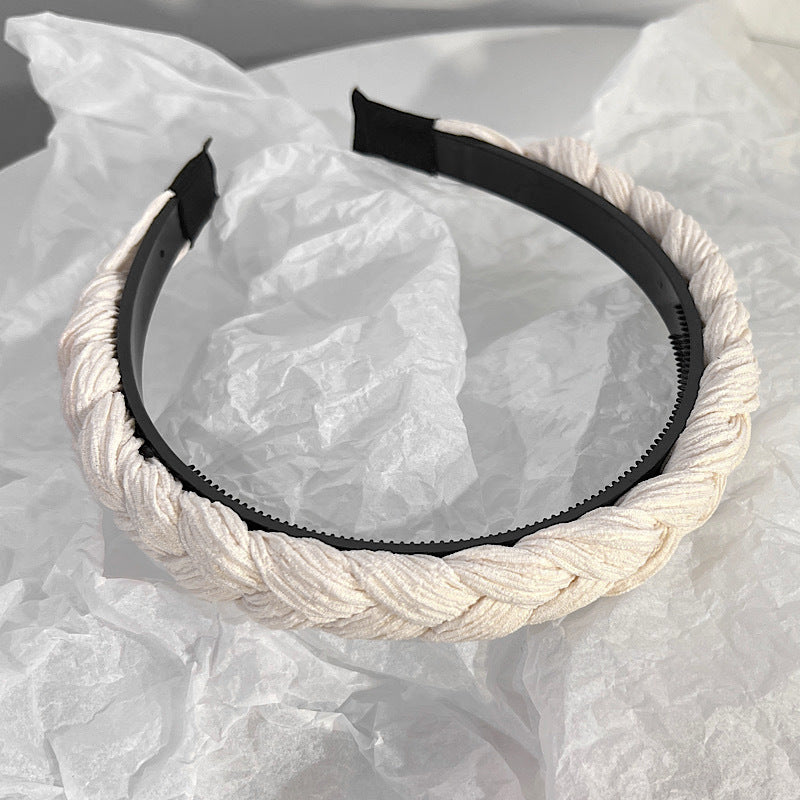 Plain colour braided top Alice headband