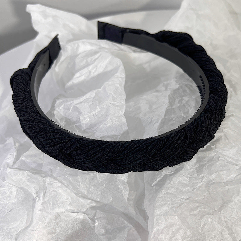 Plain colour braided top Alice headband