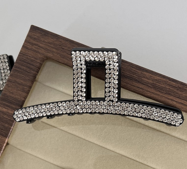 Bling-bling rhinestone black hair claw