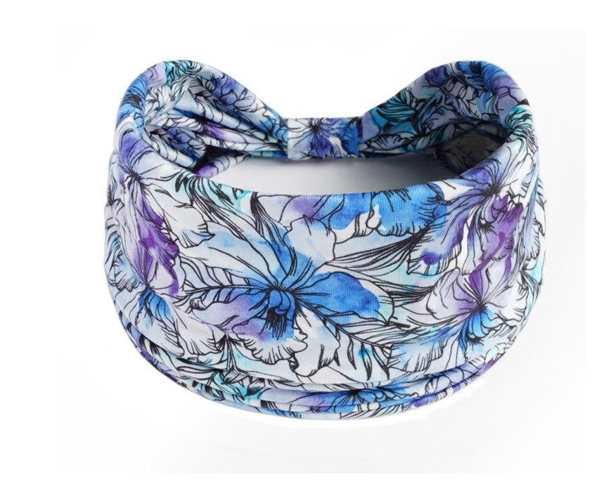 Tie dye floral printed 2-way knotted bandanna hair band