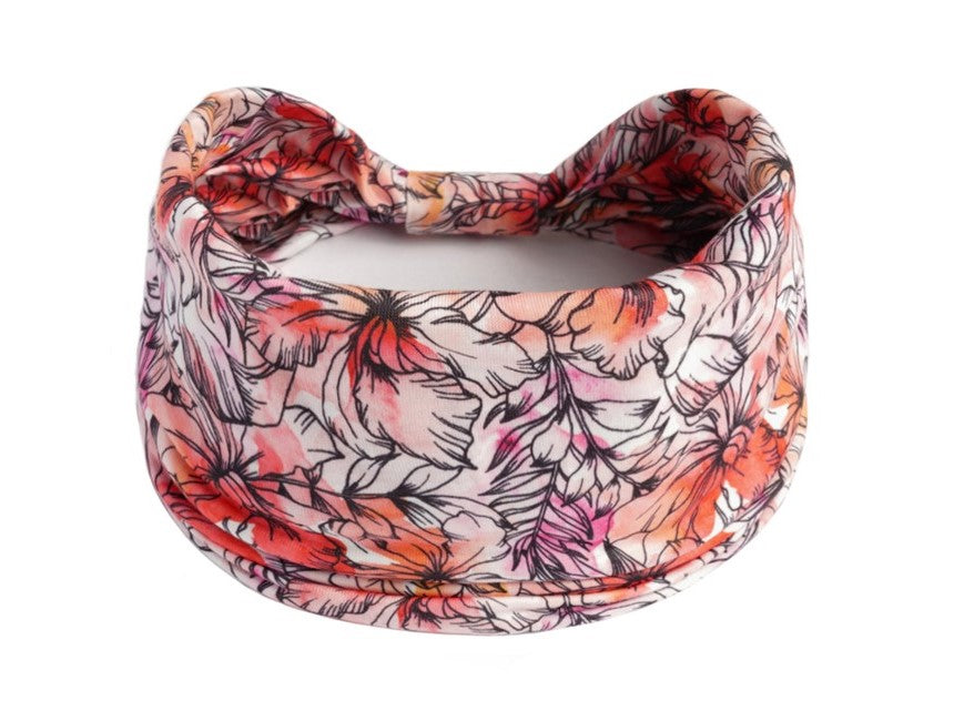 Tie dye floral printed 2-way knotted bandanna hair band