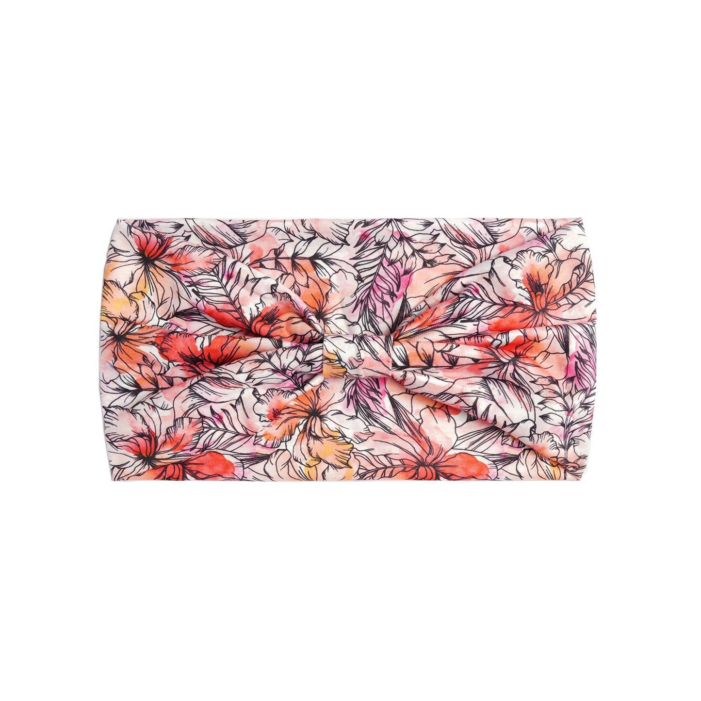 Tie dye floral printed 2-way knotted bandanna hair band