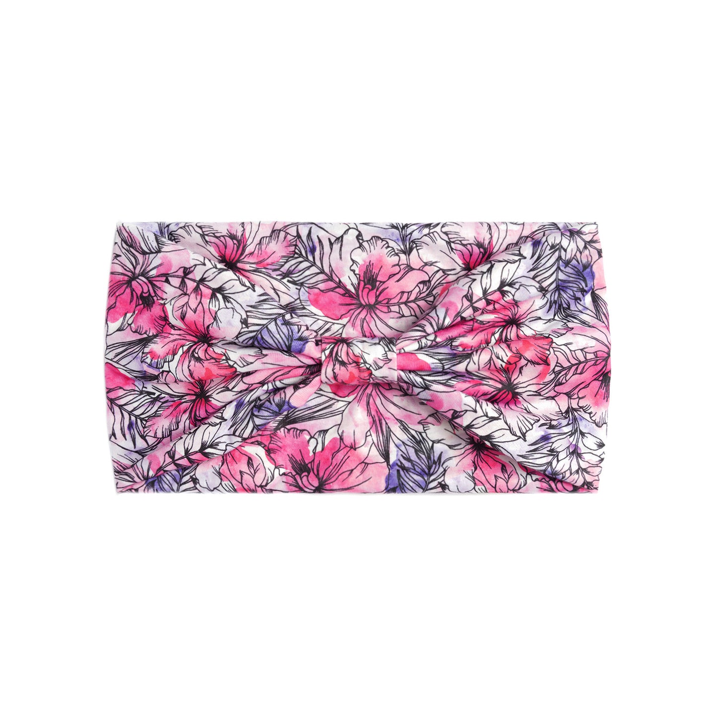 Tie dye floral printed 2-way knotted bandanna hair band