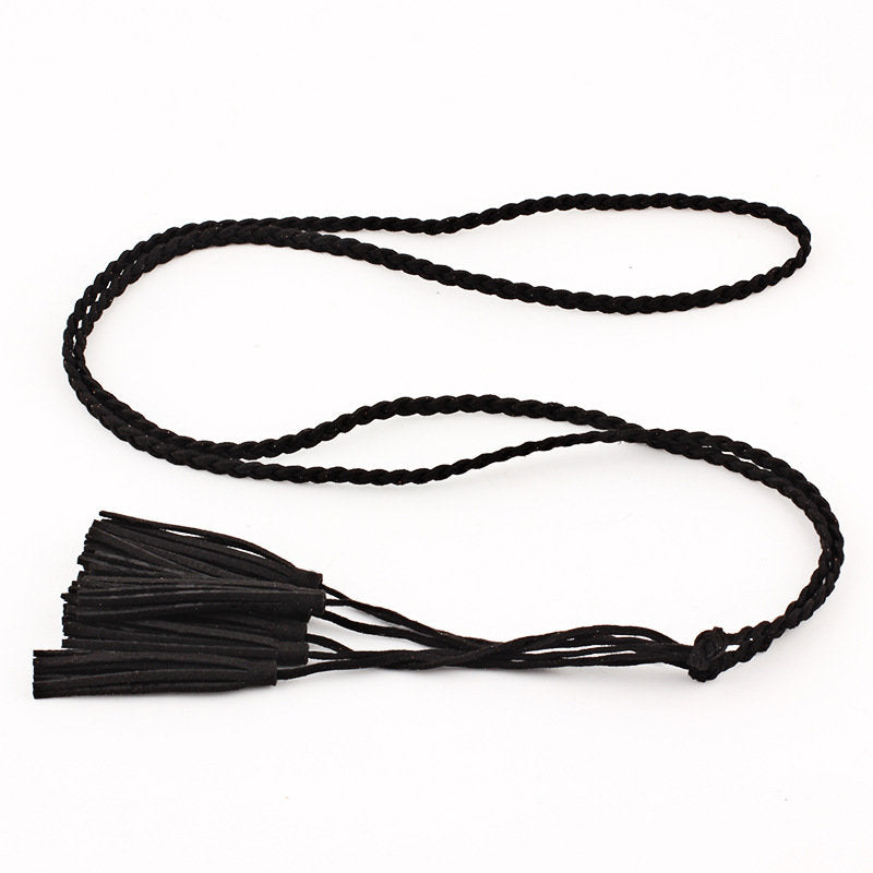 3-layer tassels belt tie